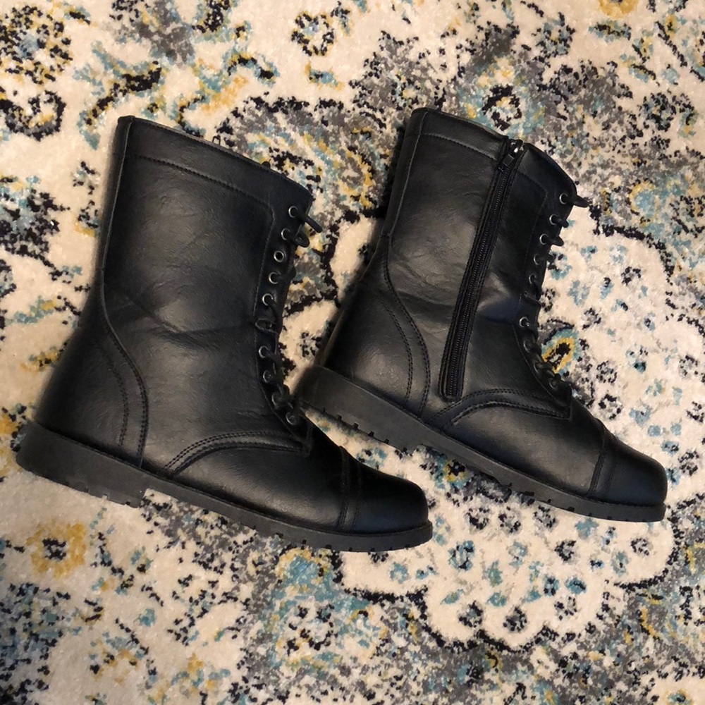 Laced Combat Boots